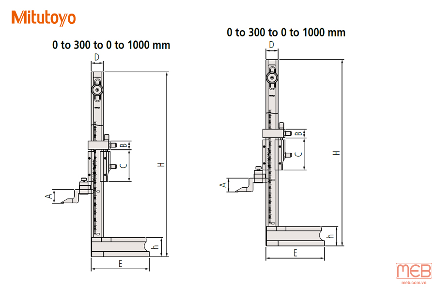 Thước đo chiều cao series 514, 506 Mitutoyo